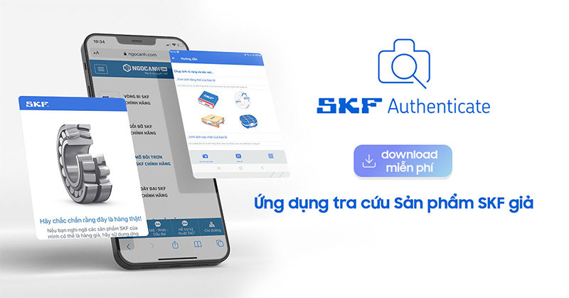 Ứng dụng SKF Authenticate kiểm tra bạc đạn SKF