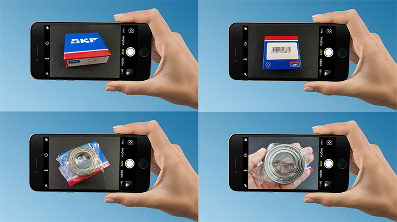 Chụp ảnh vòng bi SKF nghi ngờ hàng giả