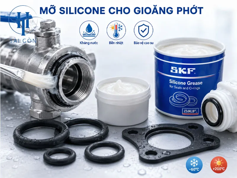 Mỡ silicone dùng cho gioăng phớt và vòng đệm cao su Mỡ silicone dùng cho gioăng phớt và vòng đệm cao su