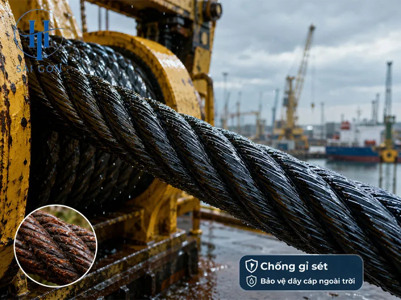 Khả năng chống gỉ sét và bảo vệ dây cáp ngoài trời Khả năng chống gỉ sét và bảo vệ dây cáp ngoài trời