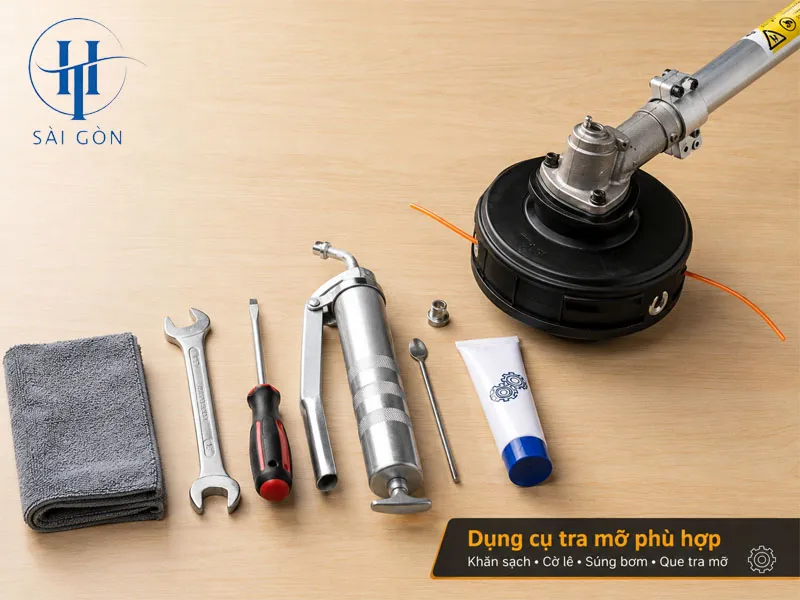 Chuẩn bị dụng cụ tra mỡ phù hợp Chuẩn bị dụng cụ tra mỡ phù hợp