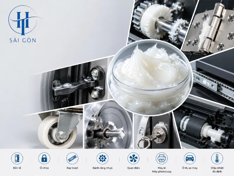 Vị trí phù hợp để sử dụng mỡ trắng chịu nhiệt Vị trí phù hợp để sử dụng mỡ trắng chịu nhiệt