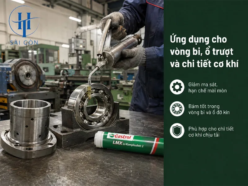 Ứng dụng cho vòng bi, ổ trượt và chi tiết cơ khí