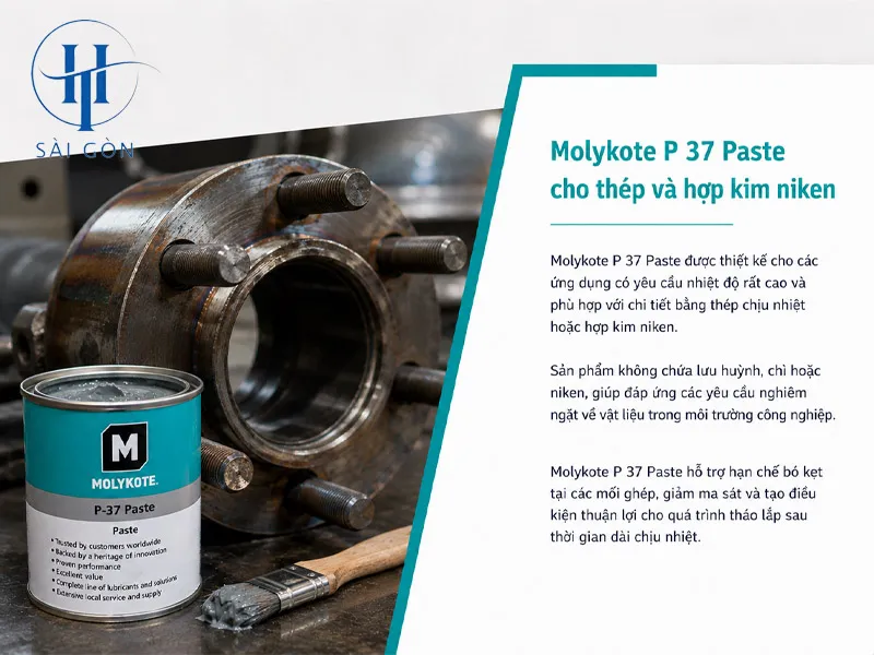 Molykote P 37 Paste cho thép và hợp kim niken