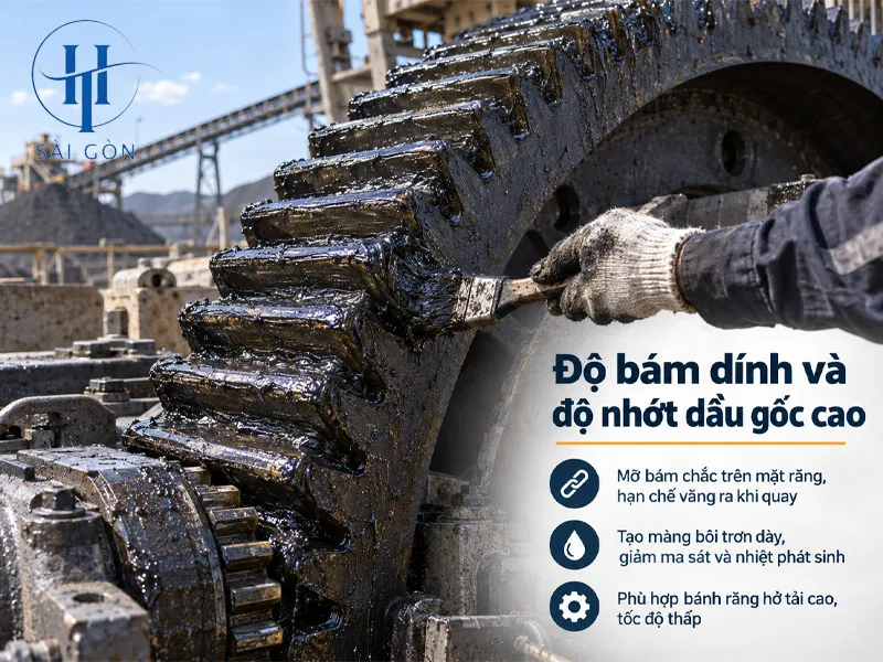 Đặc tính của mỡ bò bôi trơn bánh răng hở Đặc tính của mỡ bò bôi trơn bánh răng hở