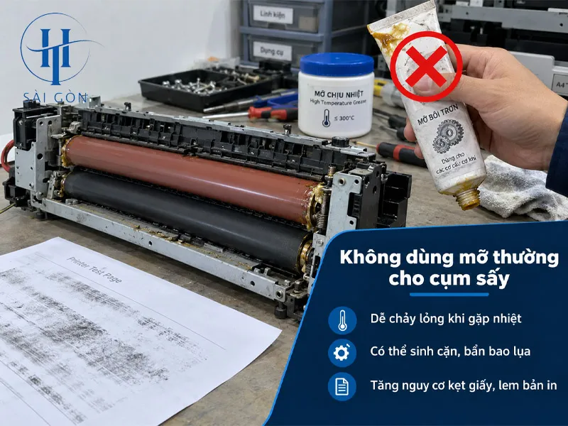 Không dùng mỡ bò thông thường cho cụm sấy Không dùng mỡ bò thông thường cho cụm sấy